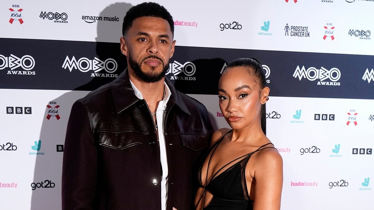 Leigh-Anne Pinnock wows in a racy black dress as she leads the glamour with husband Andre Gray at MOBO Awards after opening up on his 'betrayal'