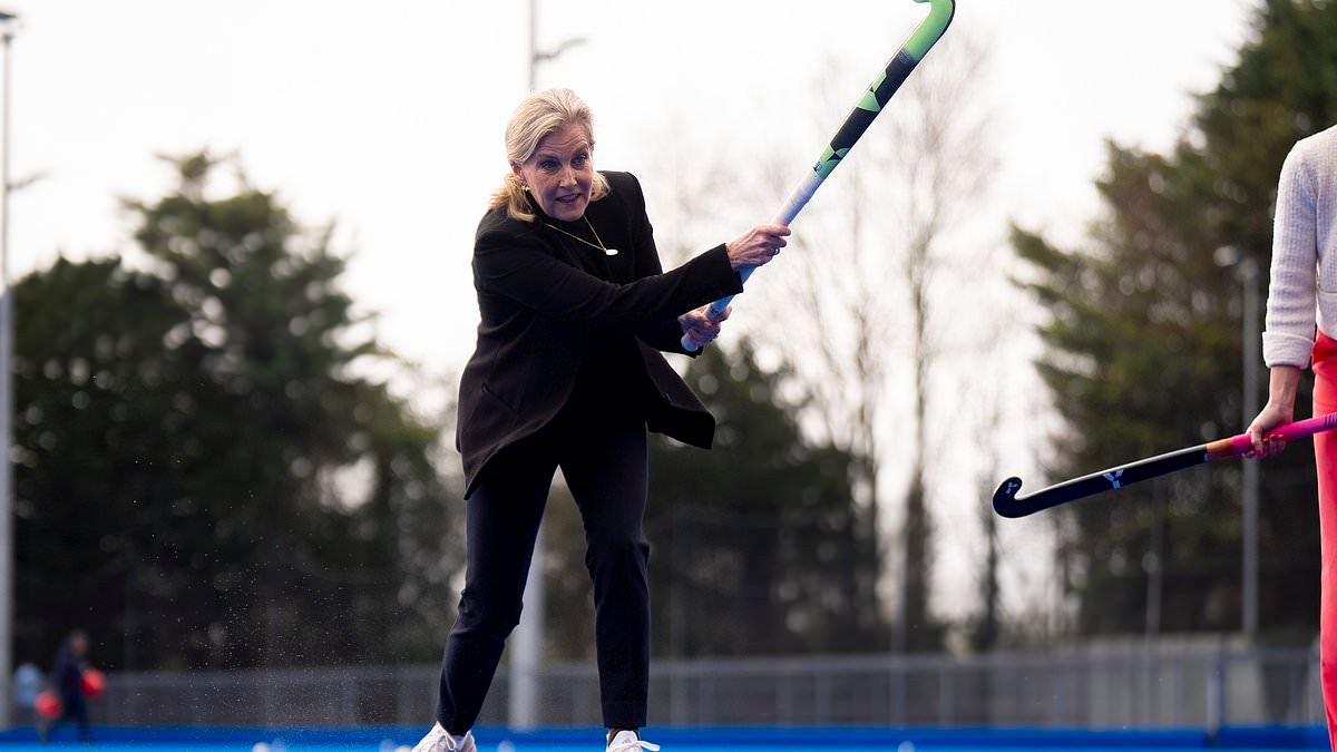 A perfect copy-Kate! Duchess of Edinburgh recreates Princess's hockey moves during sporty outing