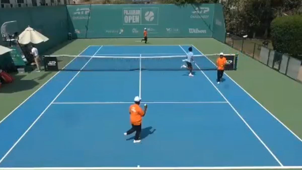Terrified tennis stars forced to flee court mid-tournament close to Dubai after a drone was blown up overhead