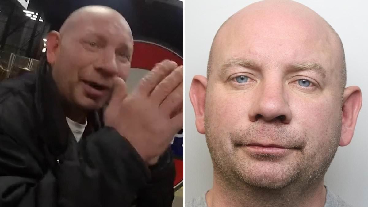 Bodycam video reveals how jailed sex predator was more worried about missing his 'last train' when arrested after Tube assault on woman, 25