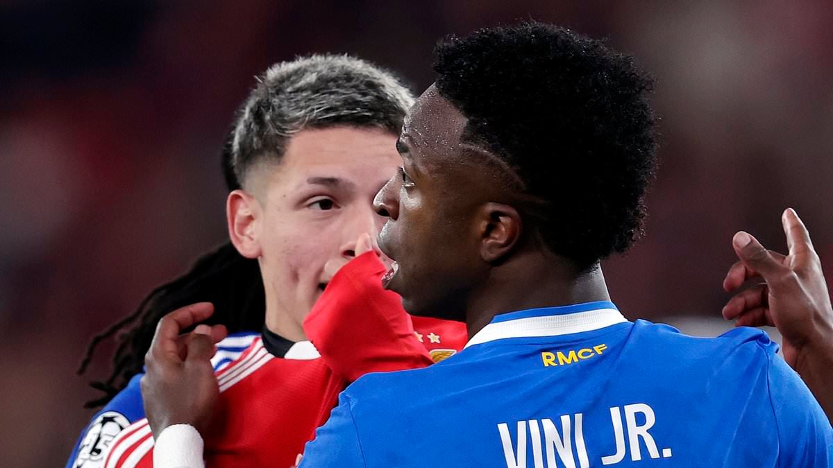 Former Premier League star calls for players who cover their mouths to be BANNED after Real Madrid star Vinicius Jr was 'racially abused' by Benfica player