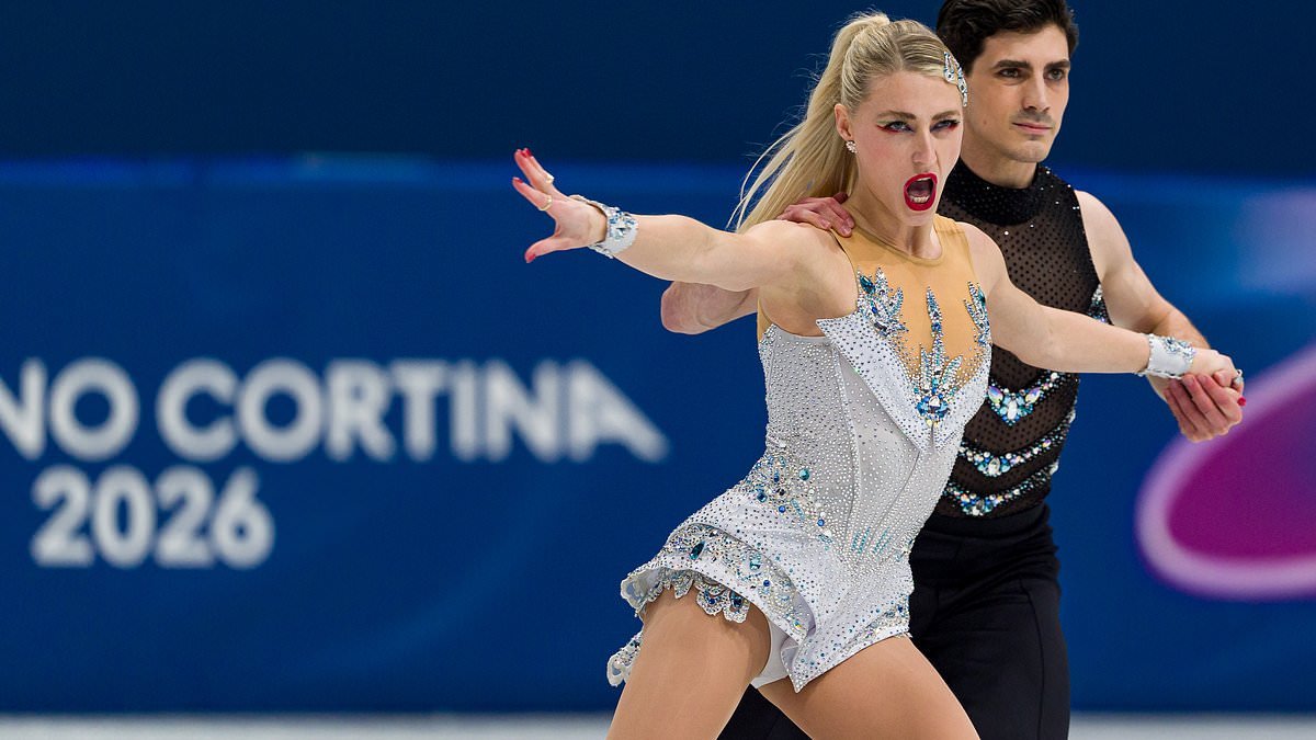 Glamorous Winter Olympics skating star narrowly avoids disaster after mid-routine wardrobe malfunction