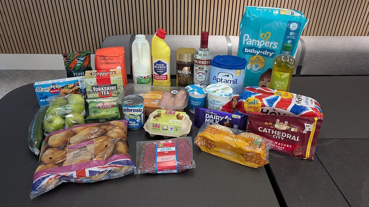 What you can now get for £100 at the supermarket: How prices have soared by 40% since Covid with olive oil up 133% and beef mince doubling (and this shop cost just £72 in 2021!)