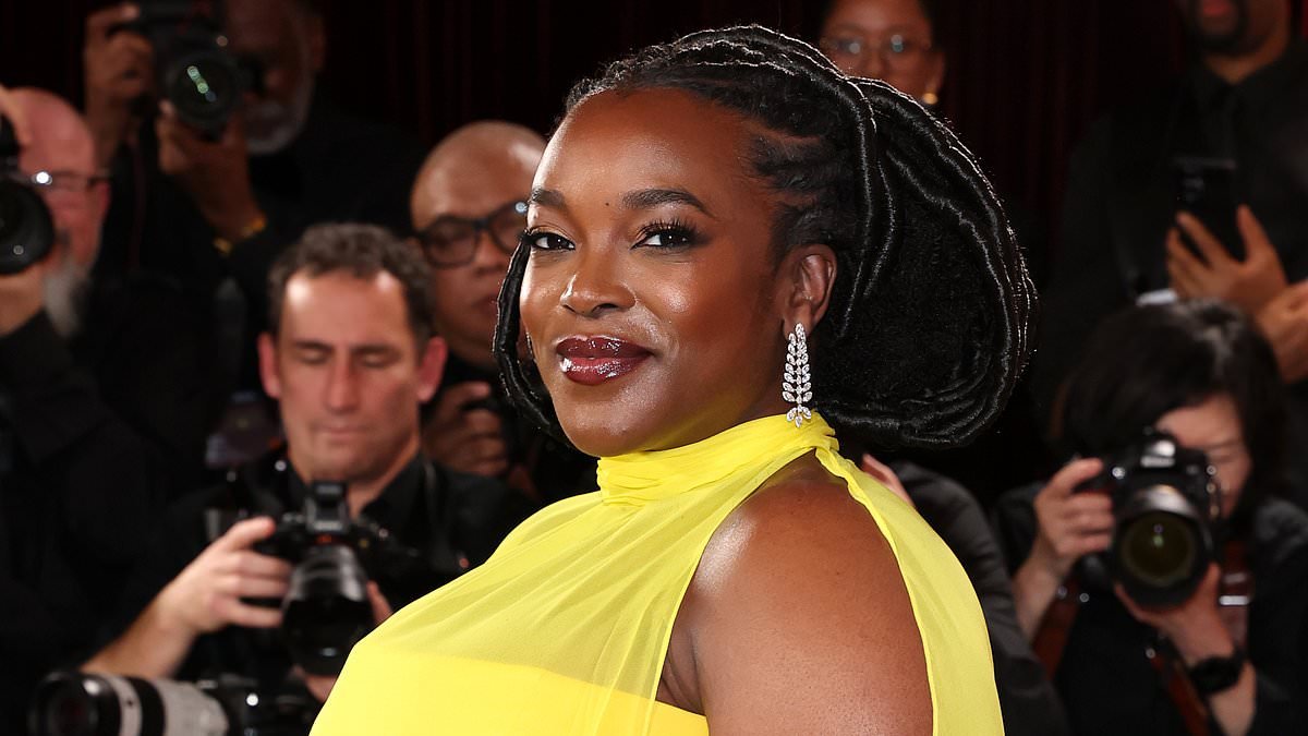 Sinners star Wunmi Mosaku reveals she's pregnant with her second child at the Golden Globes as she debuts her baby bump in a sweeping yellow gown