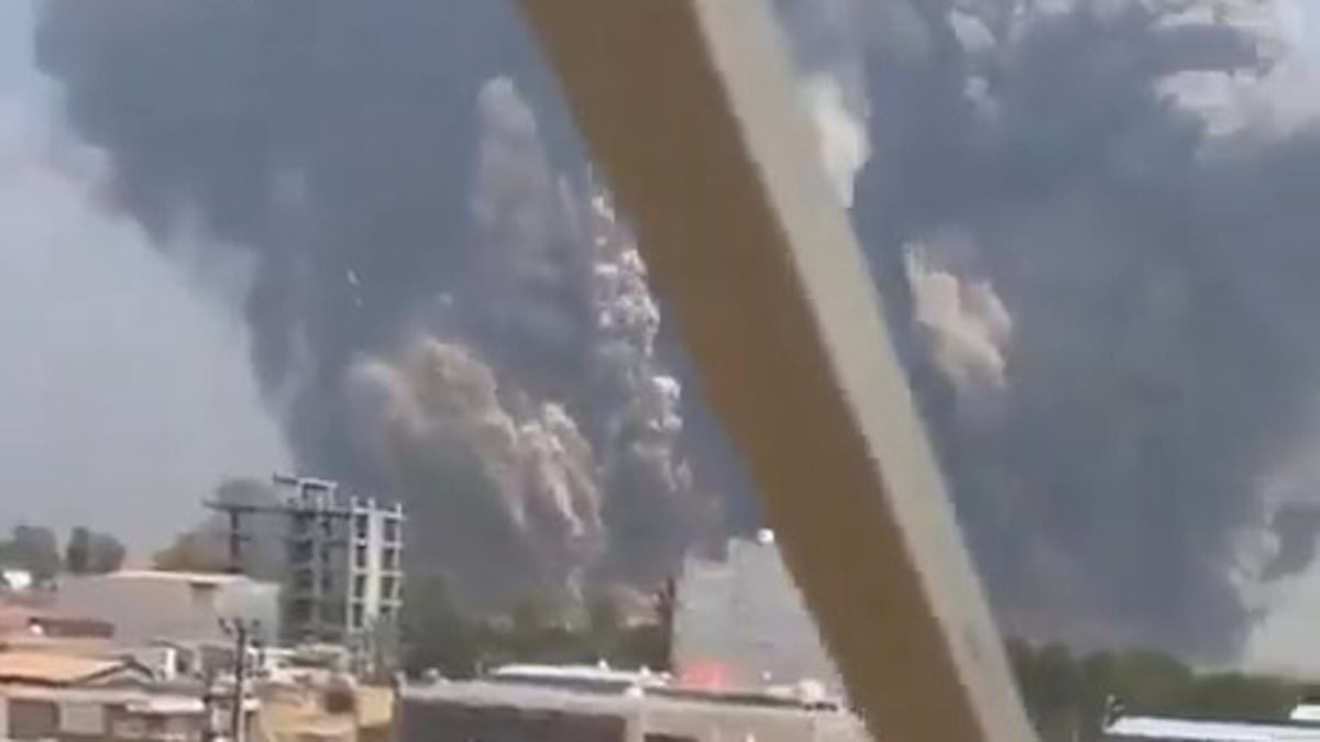 Israel hits Iran with MASSIVE air strike as ammuniton dump is blown sky-high in hit on air base