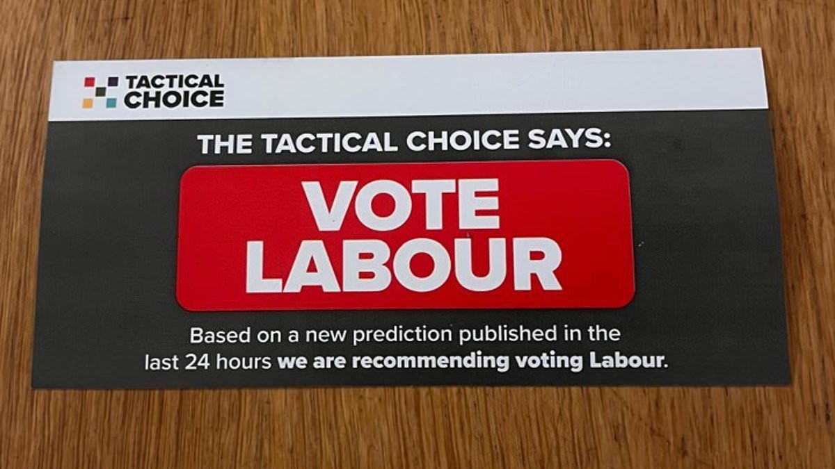 Labour is accused of 'dirty tricks' after 'leaflets from fake tactical voting group arrive in letterboxes'