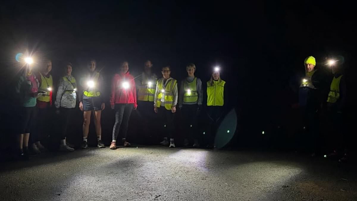 Driver in his 70s is arrested after Jeep Wrangler ploughs into eight joggers on night-time run leaving three seriously hurt in hospital