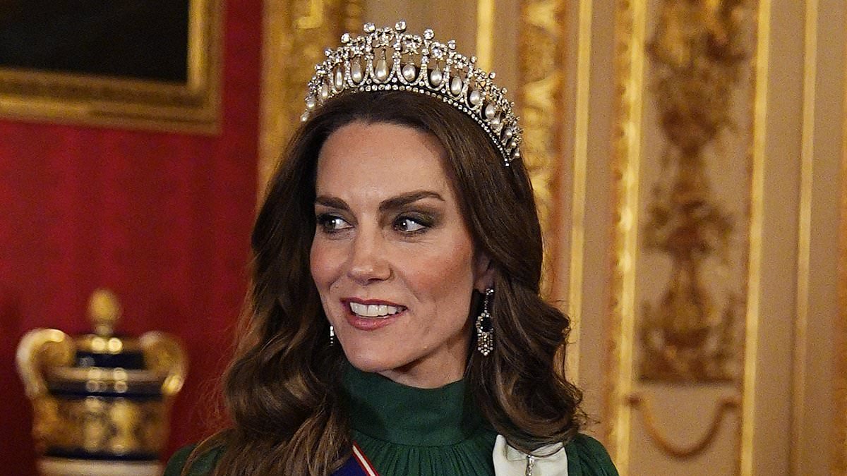 Knot that one again! Kate picks favourite tiara for Nigerian state banquet as hair expert reveals why Princess has worn royal heirloom 14 times in 10 years