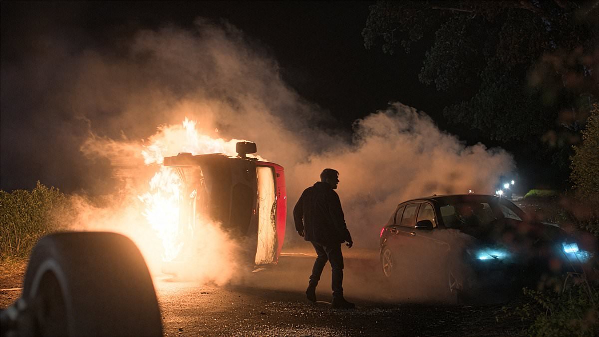 Corriedale fans left 'having heart palpitations' over explosive opening to soap crossover as two worlds collide in horrific multiple car pile-up: 'It's been 6 mins and it's already chaos!'