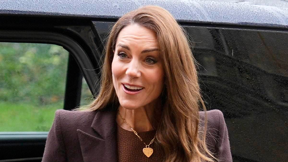 Kate's sentimental necklace: Princess debuts new £1,555 Daniella Draper pendant with handwritten message as she meets first female Archbishop of Canterbury