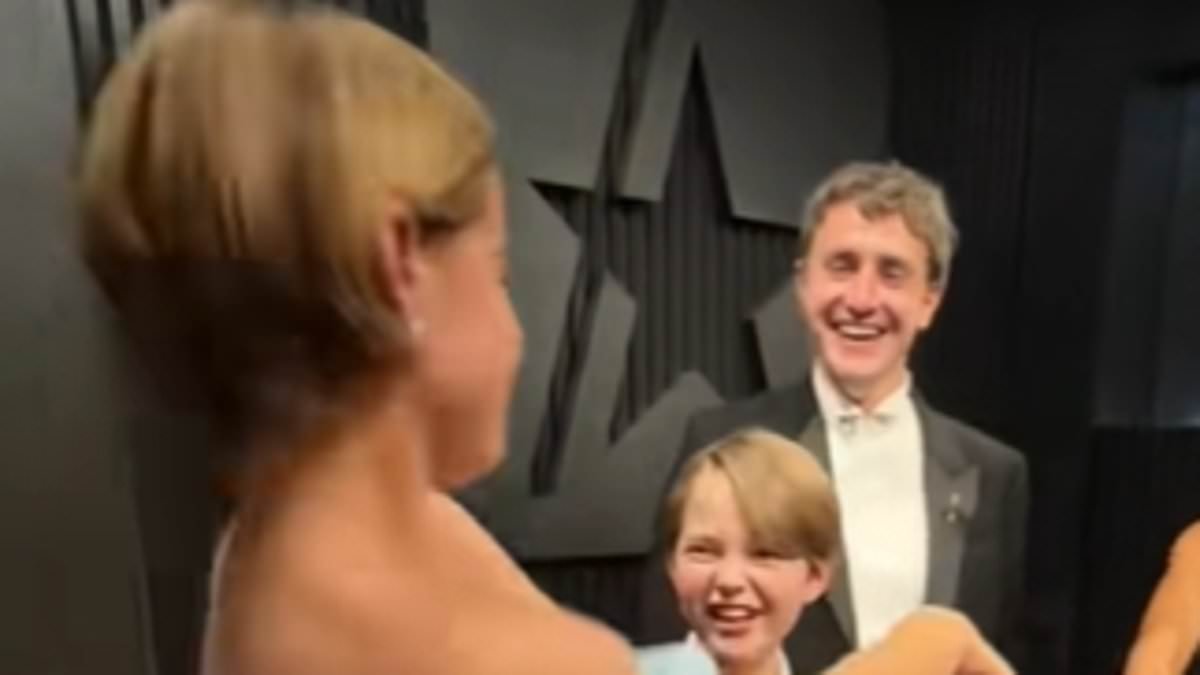 Jessie Buckley gets her groove on backstage during a 'Hamnet dance party' with co-stars Paul Mescal and Jacobi Jupe as they celebrate her Golden Globes win