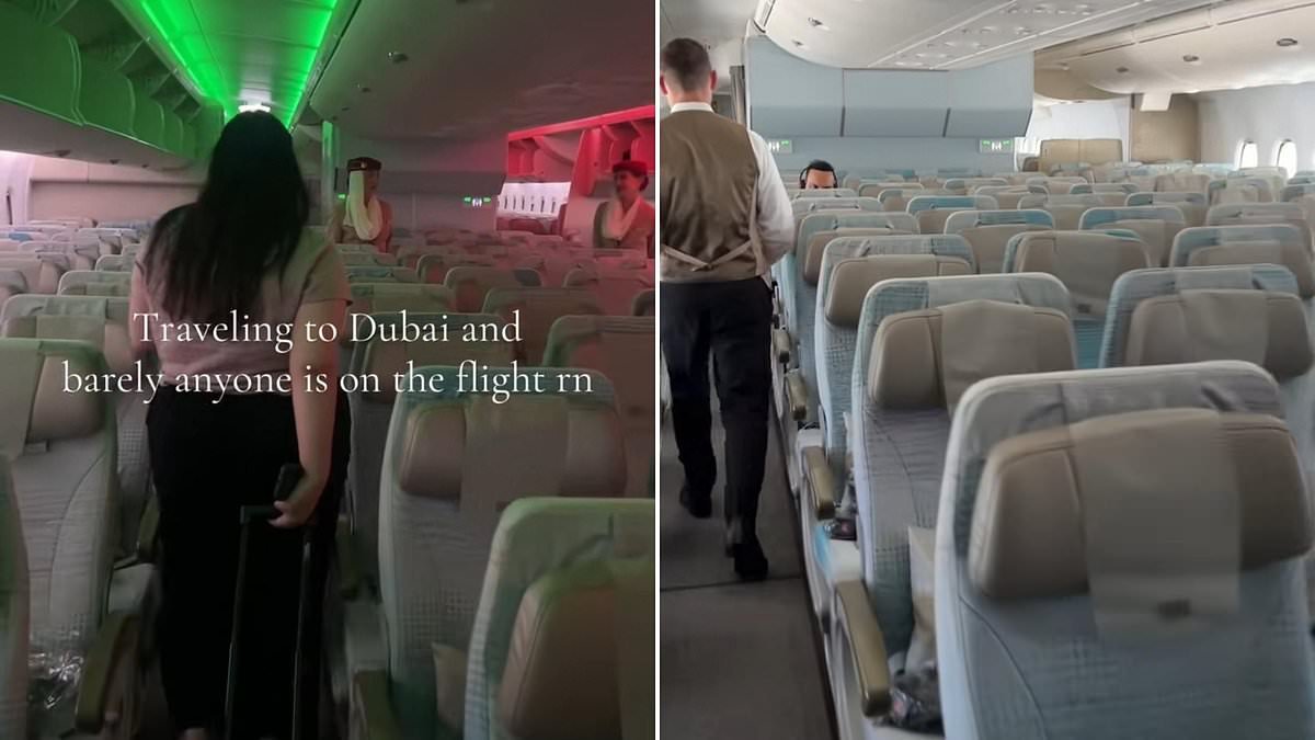 Dubai's deserted airways: Empty flights to UAE as fears grow over safety during war, with five planes hit by Iran during war while parked at airport