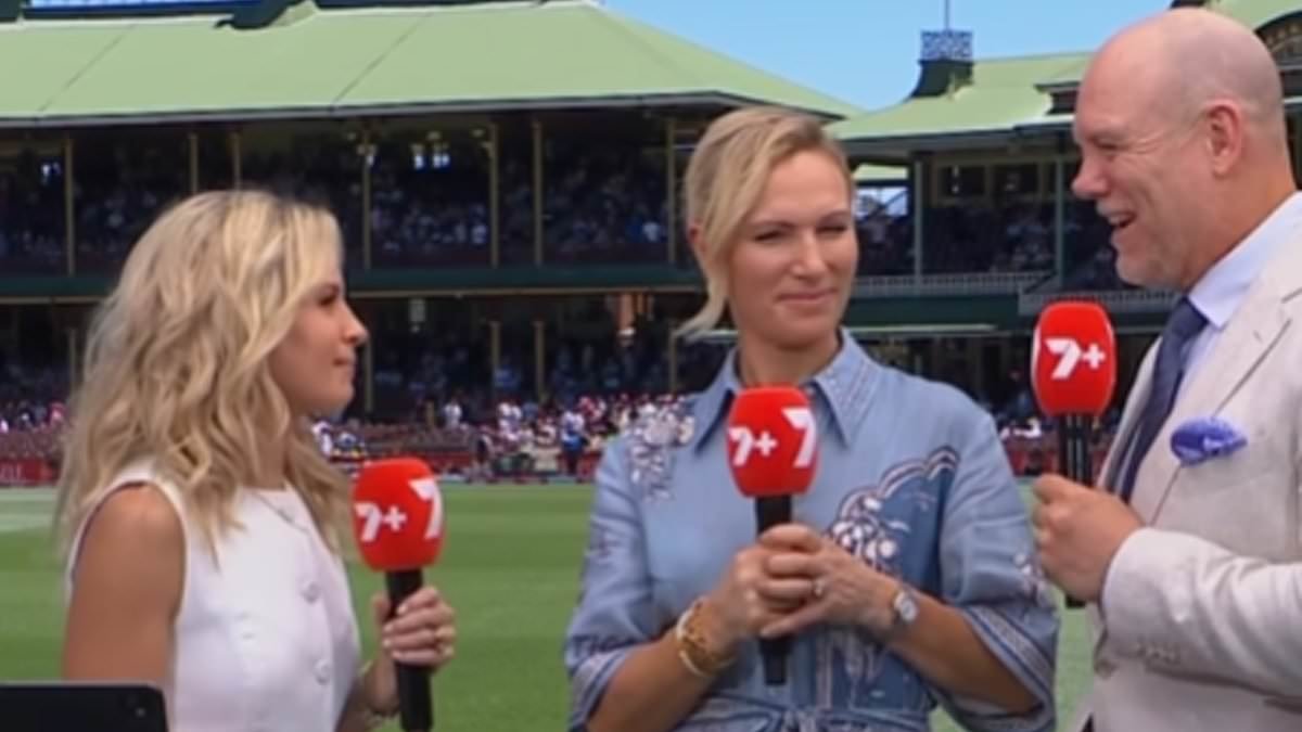 Zara Tindall looks stylish in £420 summer dress for TV appearance in Australia after escaping Storm Goretti for the Magic Millions equestrian festival