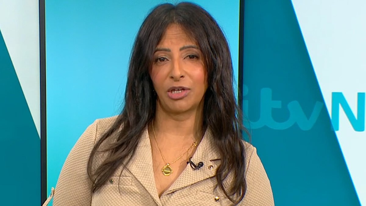 Moment Britain's clumsiest burglar falls four times from ceiling during petrol station raid - leaving Good Morning Britain star 'lost for words'