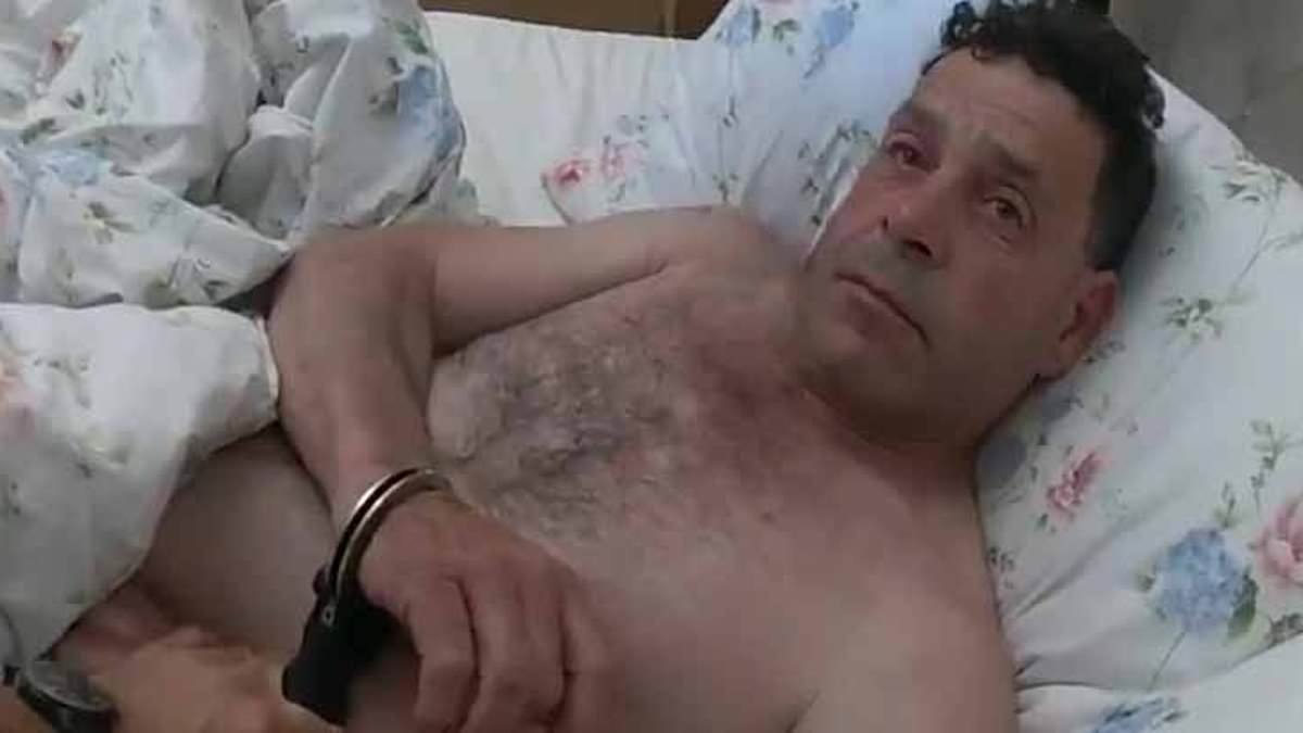 Moment 'drunk' man is arrested by police for 'murdering' his cousin's son by 'ramming' family's truck off road