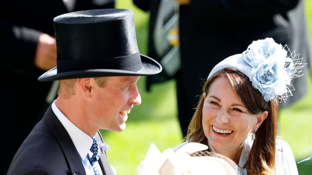 Carole steps into Diana's shoes: How William has 'adopted' the Middleton matriarch - as body language expert reveals how their first joint appearance after Kate's cancer diagnosis proved their 'mother-son' relationship