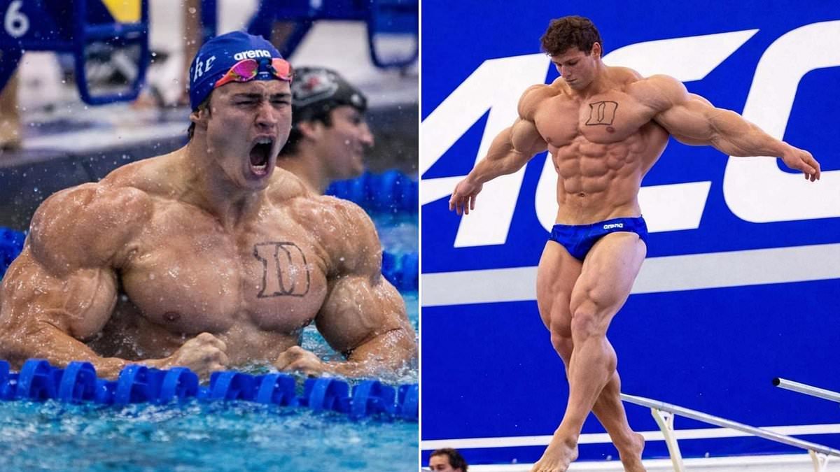 Duke swim team sparks social media meltdown with new photos of ripped athletes... but is all as it seems?
