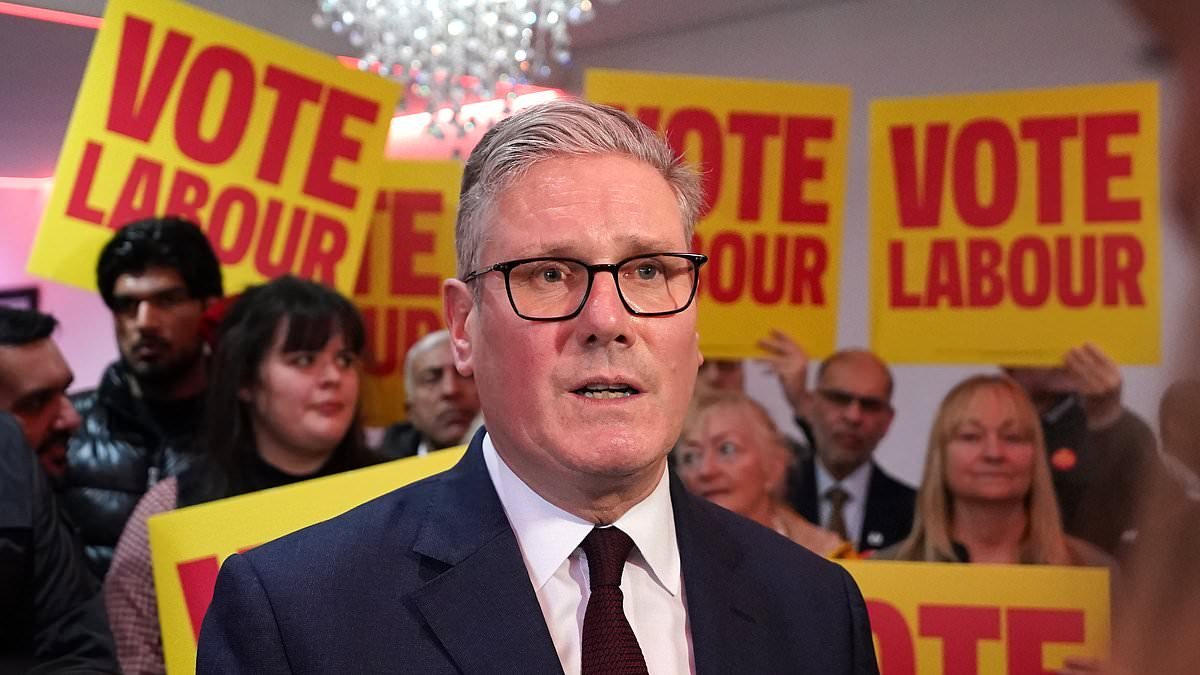 Sir Keir Starmer is 'panicking' about today's Manchester by-election - which could cost him his job, Nigel Farage says in last-ditch rallying cry before polls open