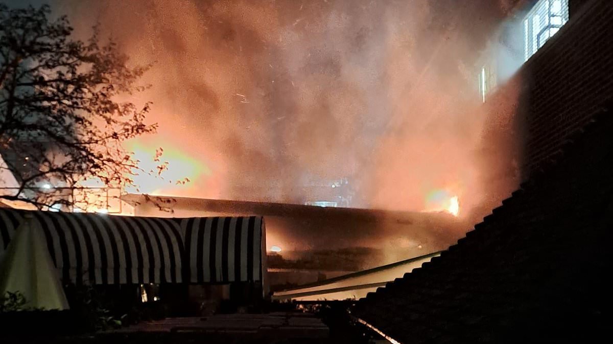 Firefighters rush to tackle fire at Kensington Roof Gardens after popular venue catches alight