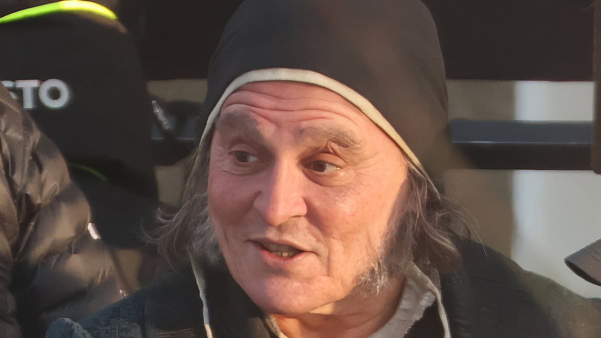 Johnny Depp looks completely unrecognisable as he's seen for the first time on set filming Ebenezer: A Christmas Carol with Andrea Riseborough