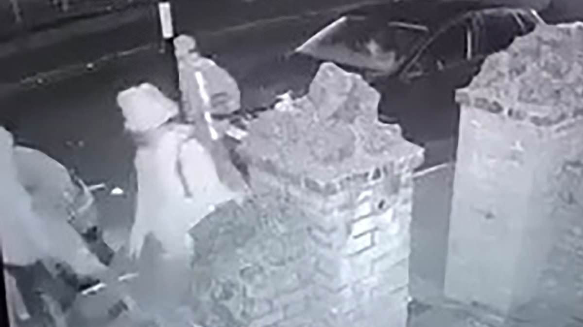 Moment passersby fail to stop and help elderly man being robbed 'at knifepoint' by hooded gang