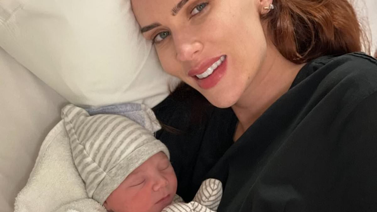 British actress Charlotte Kirk gives birth to her first child with film producer fiancé after 'terrifying' labour as she reveals his name