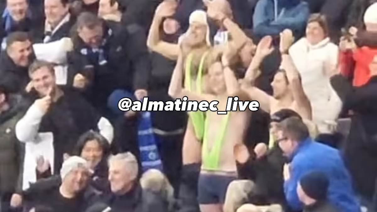 Furious Kazakhstan JAILS Belgian football fans for wearing 'Borat' mankinis at a Champions League match