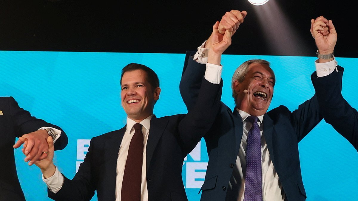 Britain's gridlock politics? Poll shows top FIVE parties separated by just 10 points - with Reform's lead 'softening' despite Tory defections