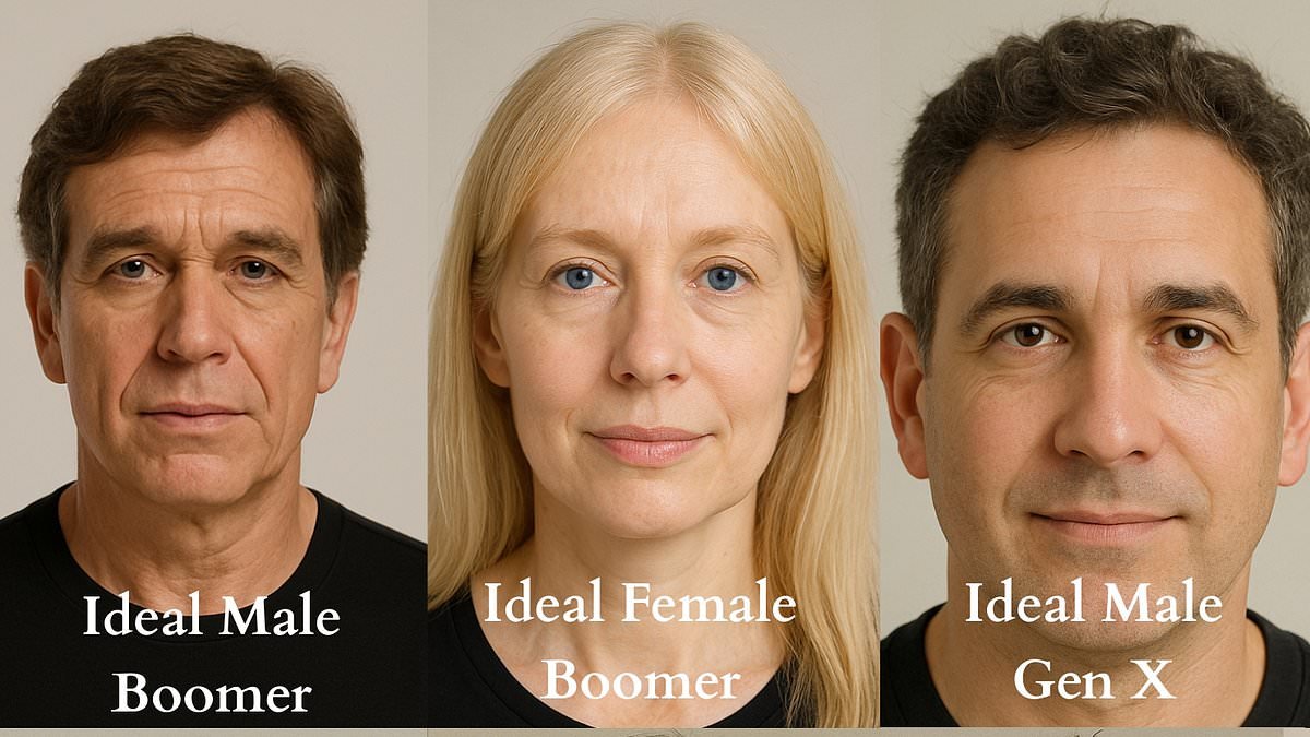 Revealed: What the 'perfect' man and woman look like, according to Gen Z, Millennials, Gen X, and Boomers