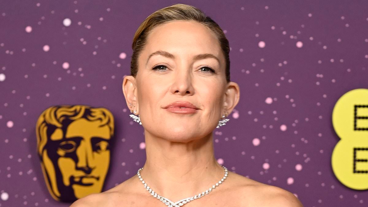 BAFTA nominee Kate Hudson oozes Hollywood glamour in a scarlet Prada gown as she turns heads on the red carpet