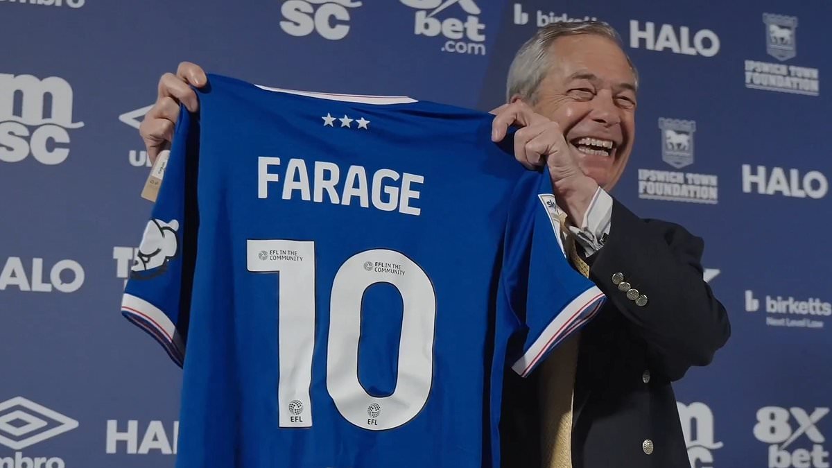 Ipswich Town respond after Reform UK leader Nigel Farage visited Portman Road