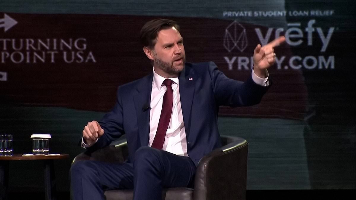 Moment JD Vance is heckled as he condemns the Pope over Iran and says he 'needs to be careful when he talks
