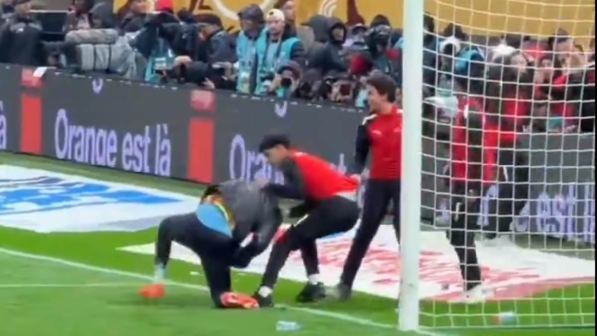 AFCON final chaos escalates: Senegal boss walks out on his interviews after Moroccan reporters booed him and his daughter - as footage emerges of new fight over goalkeeper's TOWELS!