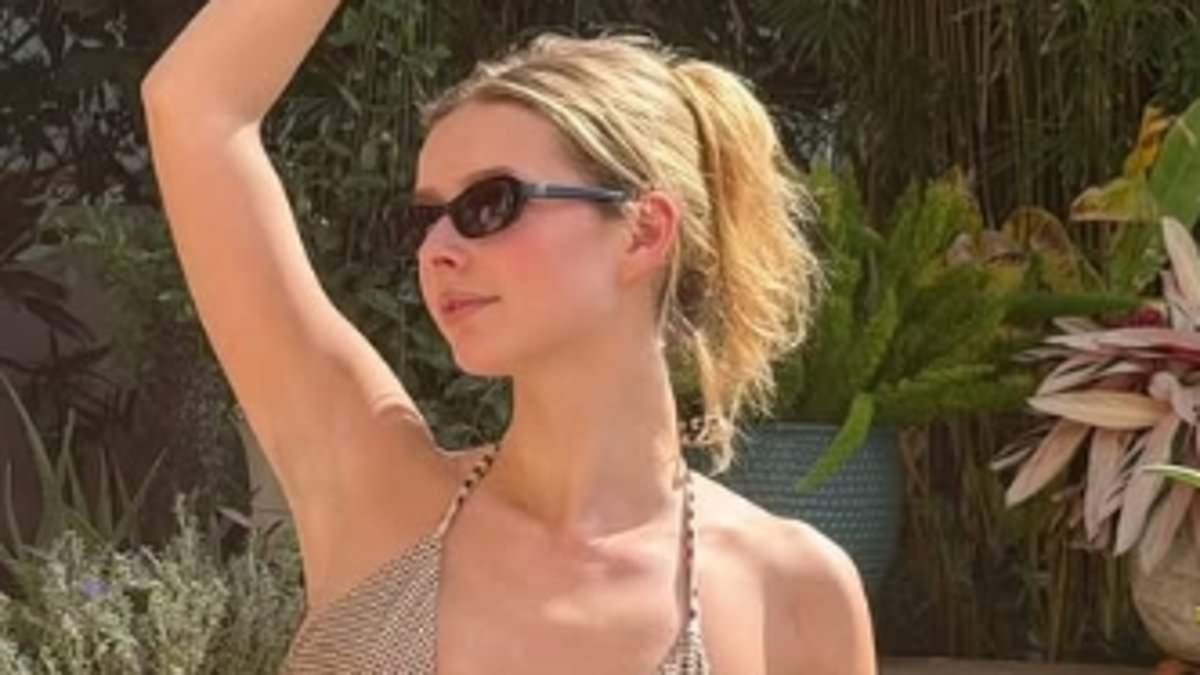 Nepo baby Apple Martin displays her incredible figure in a skimpy bikini after breaking her silence on claims she is a 'mean girl'