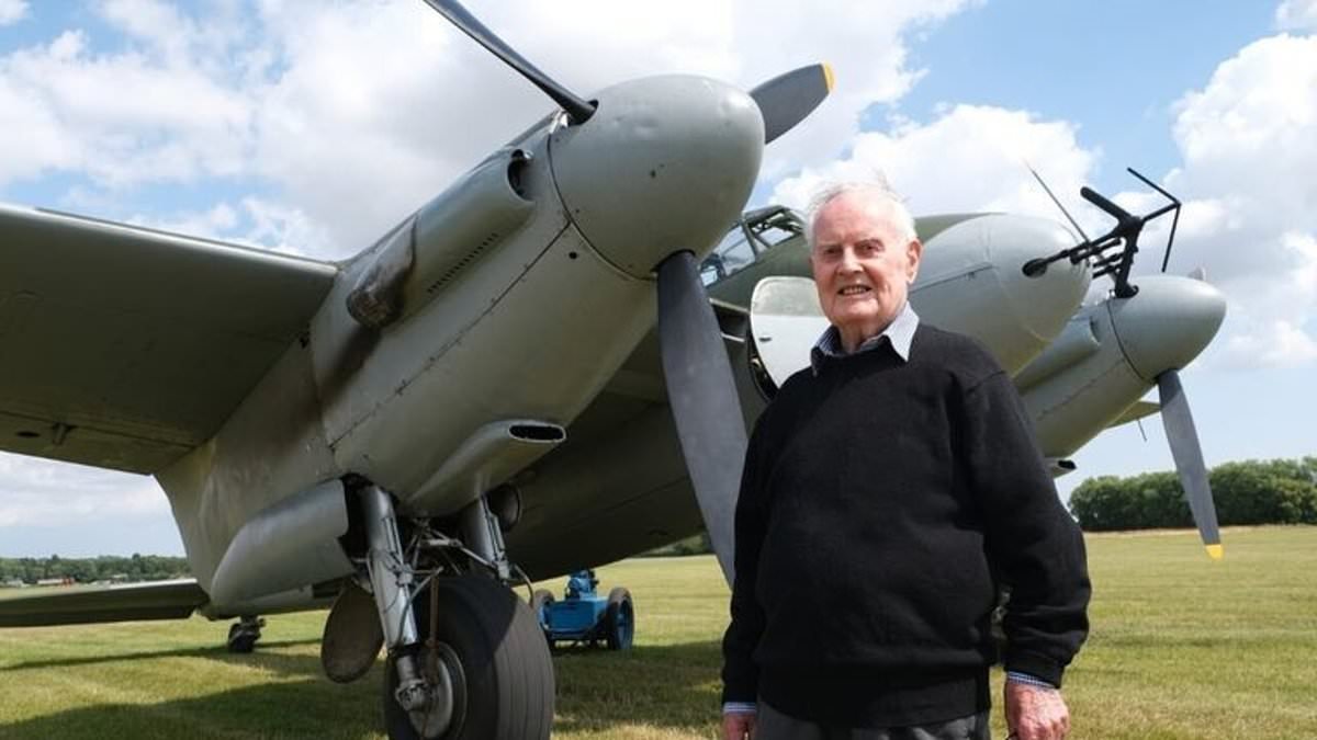'What happens if your engine fails? You die like an officer and a gentleman': One of last surviving Bomber Command pilots reveals heroic WWII service for first time aged 104