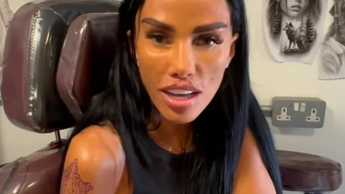 Katie Price reveals new tattoo tribute to her husband Lee Andrews as she says she's 'madly in love' and 'doesn't care' what anyone thinks about the whirlwind romance
