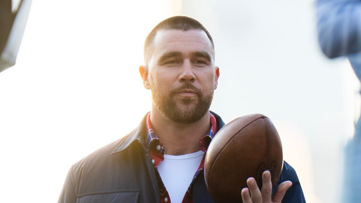 Taylor Swift sweetly supports fiancé Travis Kelce as he shoots Tommy Hilfiger campaign in Central Park ahead of their wedding