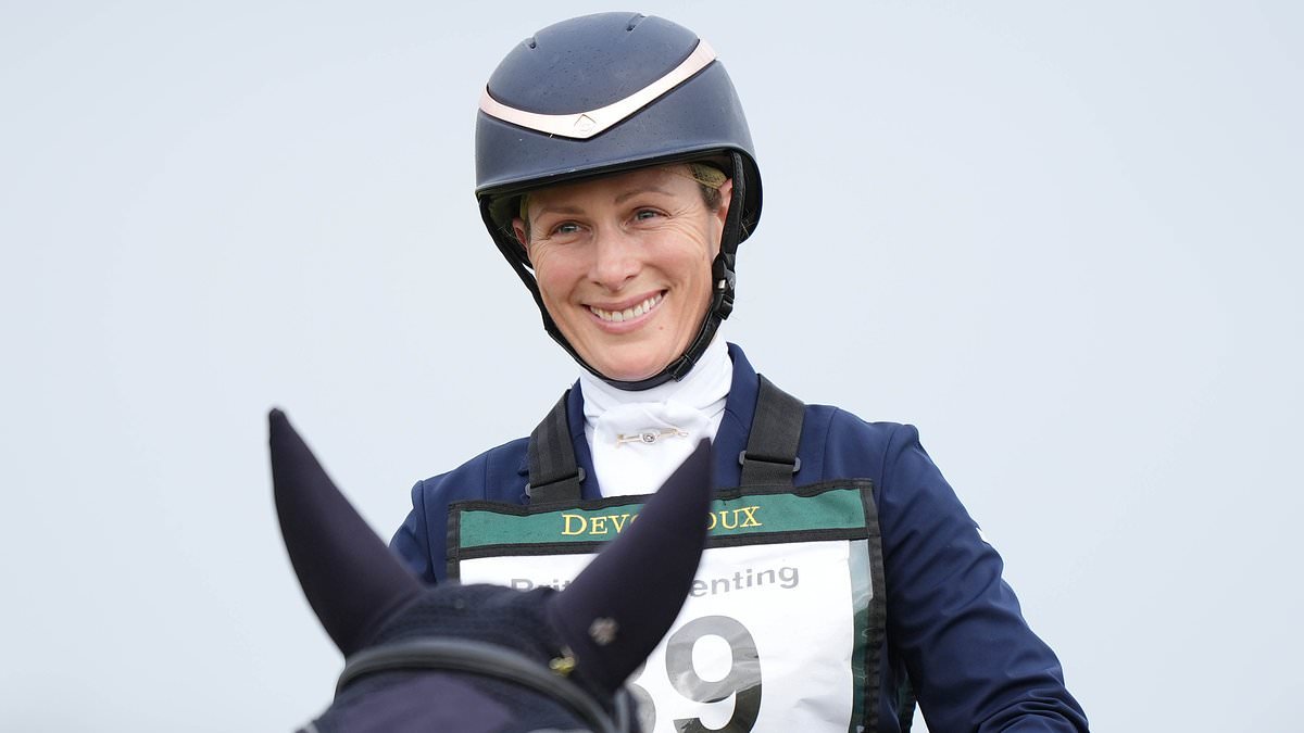 Zara Tindall is all smiles as she gets back in the saddle for Barbury Horse Trials