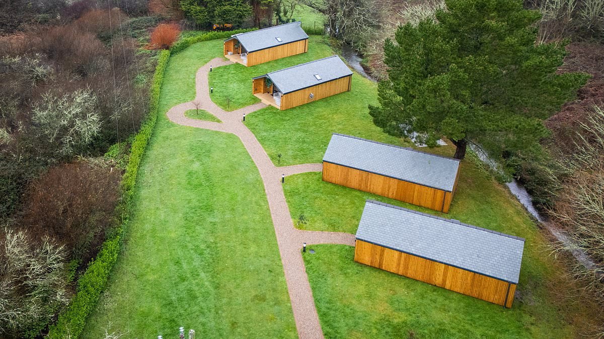 Convicted rogue roofer builds holiday park in his back garden without permission featuring Airbnb pods, swimming pool and gym