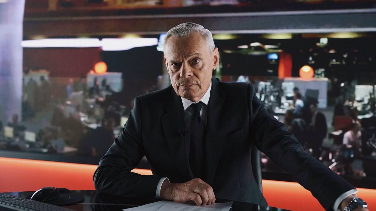 Martin Clunes transforms into Huw Edwards for new drama tracking downfall of disgraced BBC newsreader - and the likeness is uncanny