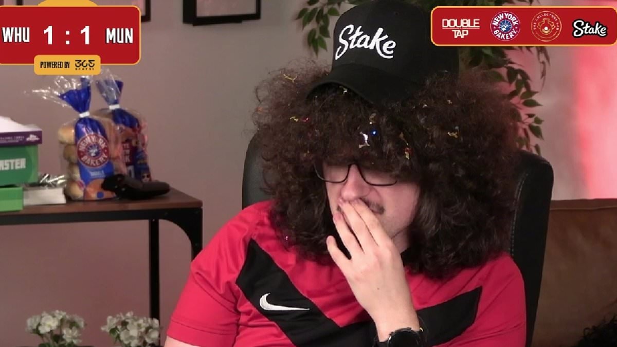 Viral Man United fan despairs as hopes for first haircut in almost 500 DAYS vanish after West Ham frustrate his beloved club to deny five-straight wins required for a much-needed trim