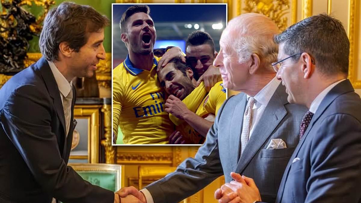 Forgotten former Arsenal star meets King Charles after becoming the world's RICHEST footballer - and 10 times wealthier than Cristiano Ronaldo - by building biochemicals empire