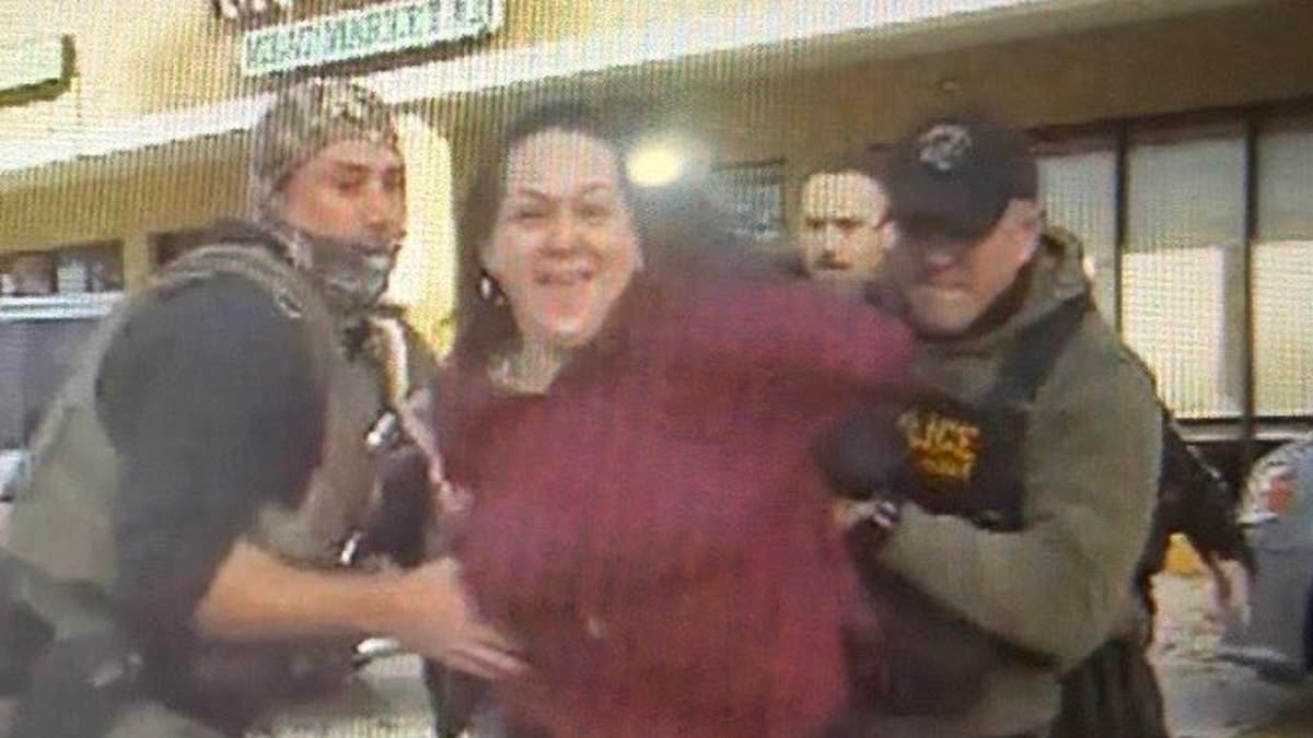 Anti-ICE protester experiences justice Florida-style after she was accused of punching state trooper in face