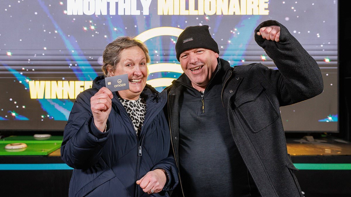 Former teaching assistant wins £1million in Omaze draw and immediately lends her partner £20 for the pub - but insists he won't join her in retirement just yet