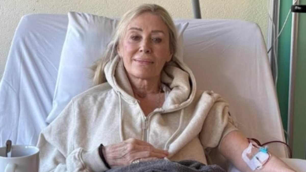 Angie Best shares heartbreaking photo from hospital as she undergoes alternative 'mistletoe' chemotherapy in Switzerland after cancer diagnosis