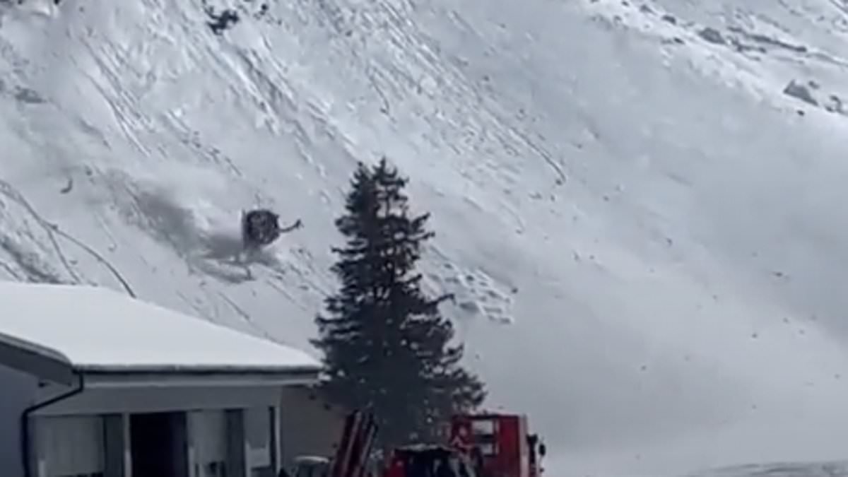 Gondola at Swiss ski resort falls from cable and rolls down mountain, leaving one person seriously injured