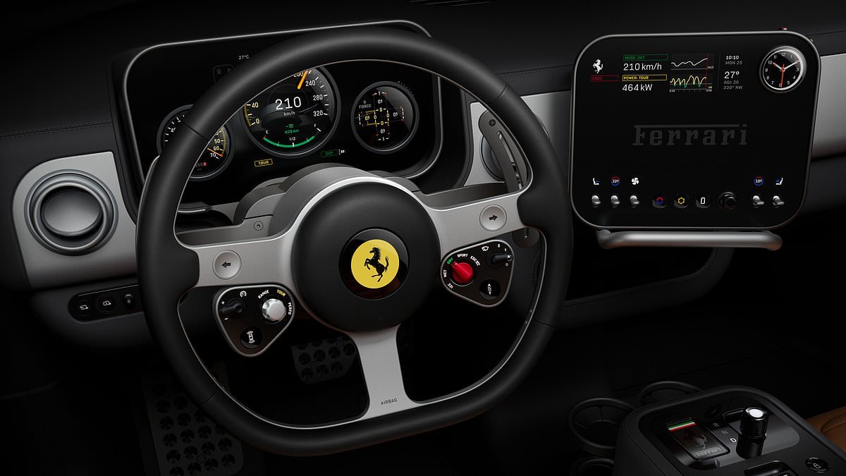The Apple Car lives on! Ferrari's first electric vehicle, Luce, has been designed by ex-iPhone design boss, Sir Jony Ive - and it has several of his signature features