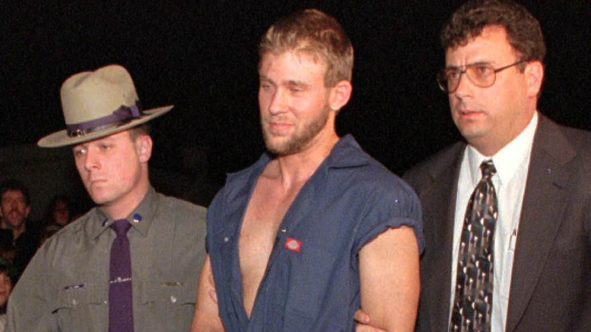 Hulking double killer who attempted prison escape in a COFFIN to appear in public for the first time in 30 years as he tries last-ditch bid to cut life sentence