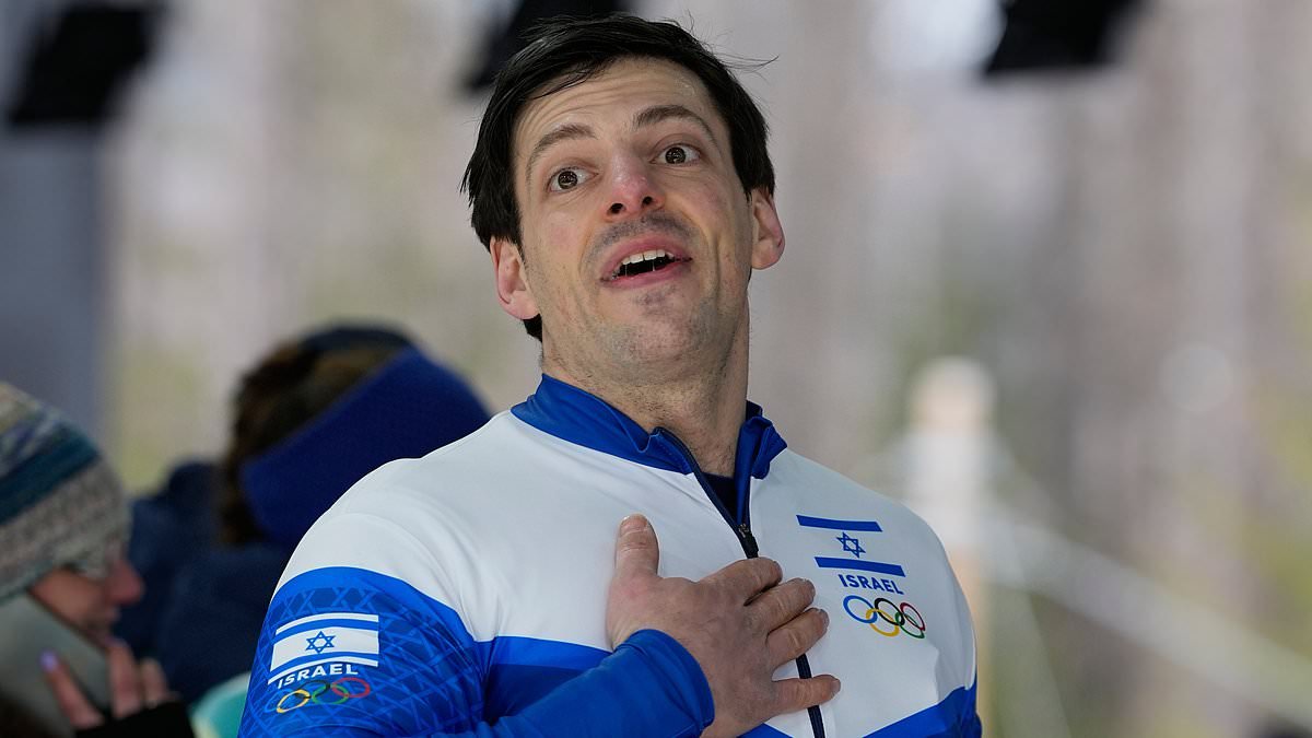 Israeli Winter Olympian rages at TV commentator's 'diatribe' after he spent the entire skeleton race calling him a 'genocide-supporting Zionist'