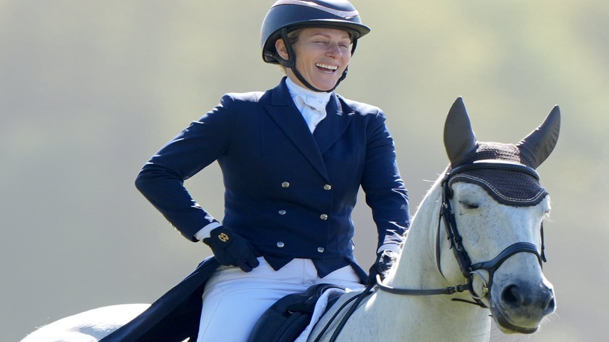 Zara Tindall is all smiles as she gets back in the saddle to compete at international horse trials